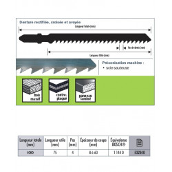 Sidamo Blister 5 Lames Scie Sauteuse Pro Cv 100x75x4 T Kobleo