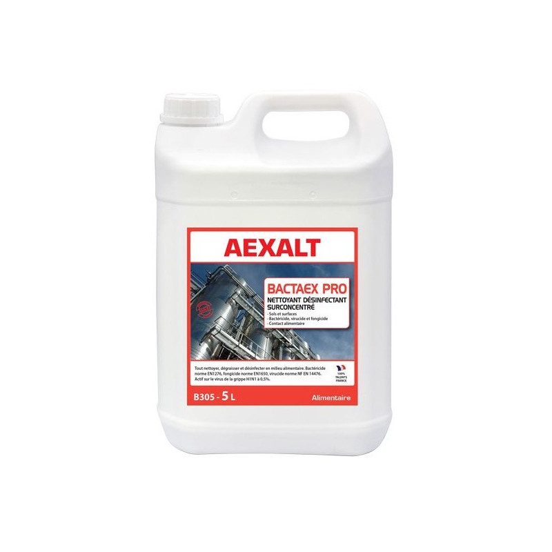 Aexalt Bidon 5 L Nettoyant désinfectant bactéricide BACTAEX PRO HYPER CONCENT Kobleo