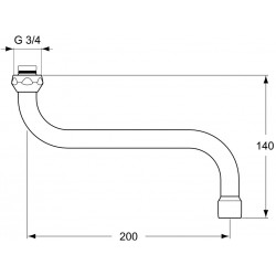 Porcher Bec orientable 200mm chromé F20/27 Porcher Kobleo