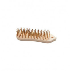 Sidamo Lot de 30 brosses métalliques laitonnés à main 210x60mm sans manche Kobleo