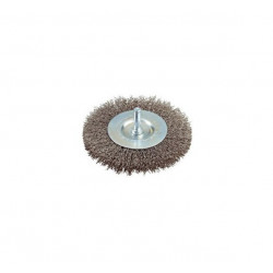 Sidamo Brosse Circulaire Sur Tige 6mm D.100 Fils Ondules Inox Kobleo