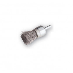 Sidamo Brosse Pinceau Sur Tige 6mm D.25 Fils Ondules Inox Kobleo
