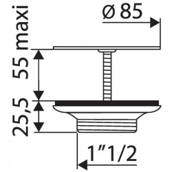 Valentin Bonde laiton à grille plate 641040 pour évier grès Kobleo