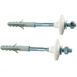 Bolfm Lot de 2 Fixations sanitaire acier 8 x 90 mm Kobleo