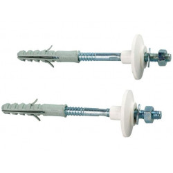 Bolfm Lot de 2 Fixations sanitaire acier 10 x 100 mm Kobleo