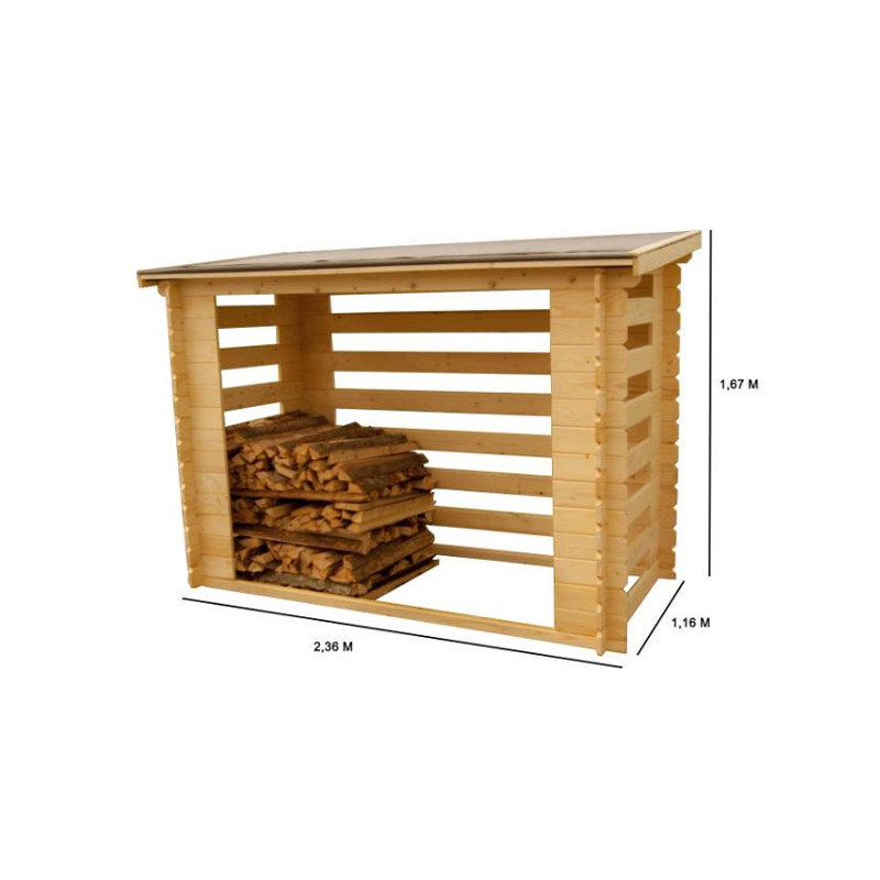 Habrita Foresta Abri range-bûches fermé esthétique structure madriers 4 stères bois RB Kobleo Habrita Foresta Abri range-bûches fermé esthétique structure madriers 4 stères bois RB Kobleo