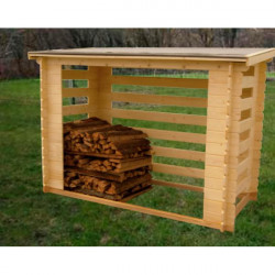 Habrita Foresta Abri range-bûches fermé esthétique structure madriers 4 stères bois RB Kobleo Habrita Foresta Abri range-bûches fermé esthétique structure madriers 4 stères bois RB Kobleo
