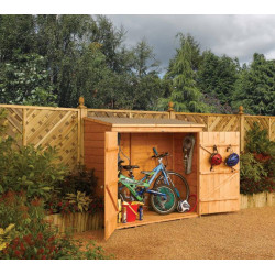 Rowlinson Abri vélos adossable en bois 1,50m2 Rowlinson Kobleo Rowlinson Abri vélos adossable en bois 1,50m2 Rowlinson Kobleo