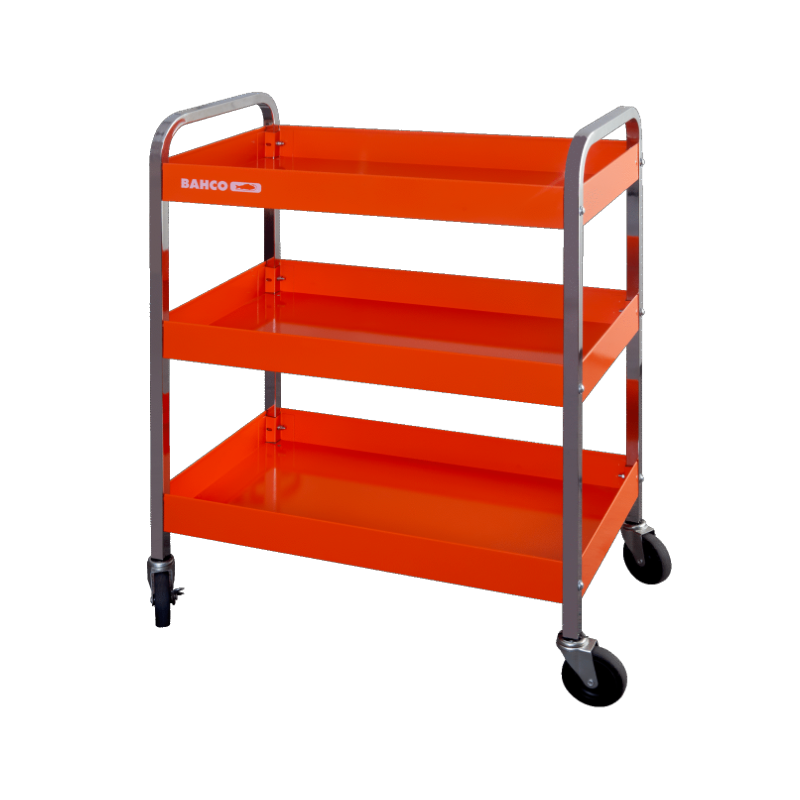 Bahco Chariot en aluminium à trois plateaux orange 759 x 432 x 1025 mm 1470K Kobleo