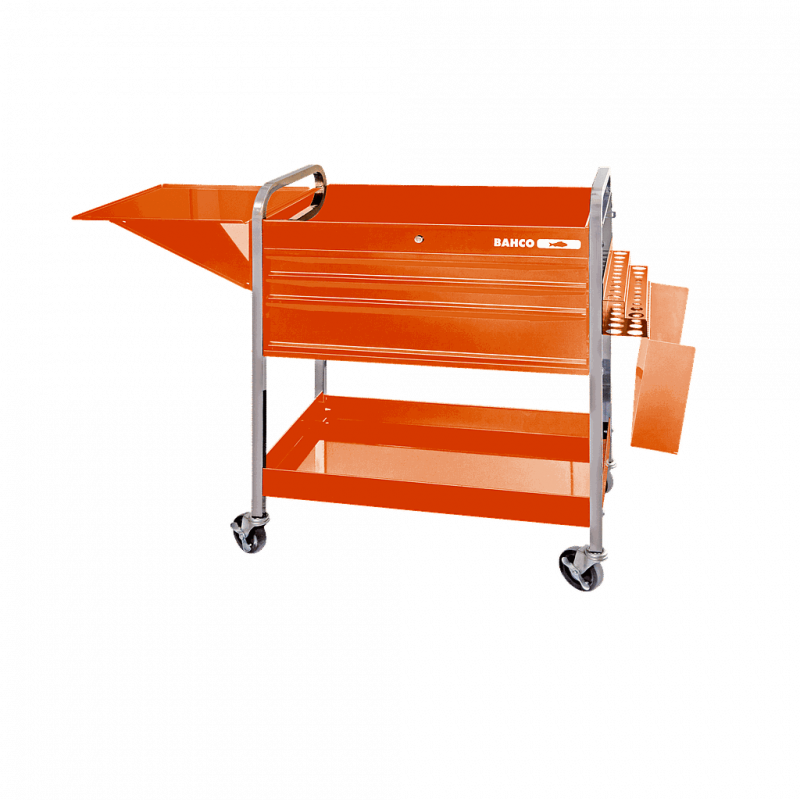 Bahco Chariot multi aluminium 3 tiroirs et 2 plateaux orange 1051x435x1381mm Kobleo