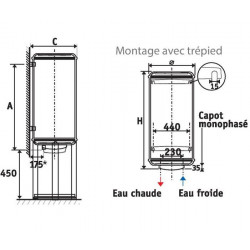 Atlantic Chauffe-eau Vertical Mural Stéatite 200 L 200821 Atlantic Kobleo