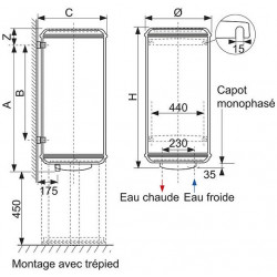 Atlantic Chauffe-eau Chaufféo Plus vertical 75L Kobleo