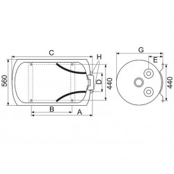 Ariston Chauffe-eau horizontal Initio blindé 150L 2000W Kobleo