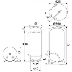 Ariston Chauffe-eau vertical Initio blindé 300L 3000W Kobleo