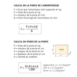 Emuca 10 Pistons portes relevables force 5 kg parcours 80mm fixation Gris mé Emuca Kobleo