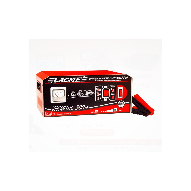 Lacme Chargeur batterie automatique 12A 12V VACMATIC 300-2 Lacme Kobleo