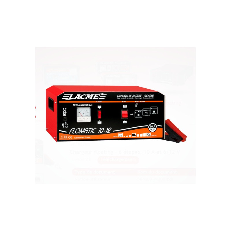 Lacme Chargeur floating batterie 10A 6V / 12V FLOMATIC 10-12 Lacme Kobleo