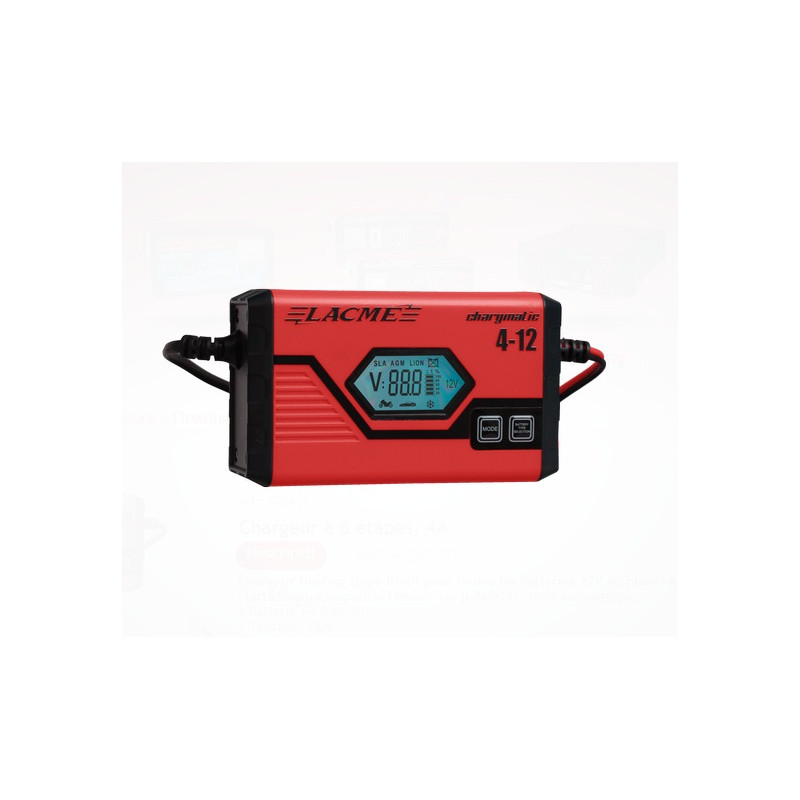 Lacme Chargeur automatique 4A 12V CHARGMATIC 4-12 Lacme Kobleo