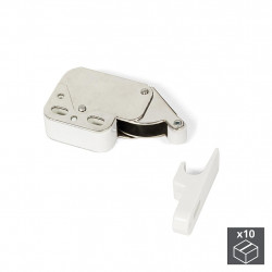 Emuca 10 Fermeture pour meubles, Acier et plastique, Blanc Kobleo