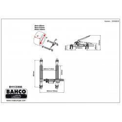 Bahco Chariot de déplacement des véhicules charge max. 680 Kg BH1CD680 Bahco Kobleo