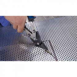 Bessey Cisaille à démultiplication bichantourneuse droite et à coupe continue Kobleo