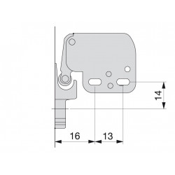 Emuca 10 Fermeture pour meubles, Acier et plastique, Blanc Kobleo