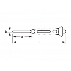 Bahco Chasse-goupille bimatière parallèle avec manille de sécurité 8 mm TAH3 Bahco Kobleo