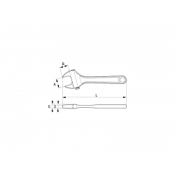 Irimo Clé à molette à usage industriel 405 mm 1061 Irimo Kobleo
