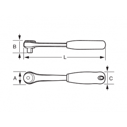 Irimo Clé à cliquet réversible 1/2 72 dents, 250 mm 125501 Irimo Kobleo