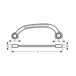 Bahco Clé polygonale demi-lune 11/16 x 13/16, 233 mm 1943Z-11/16-13/16 Bahco Kobleo