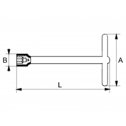 Bahco Clé à douille poignée en T isolée 10 mm 28MV-10 Bahco Kobleo Bahco Clé à douille poignée en T isolée 10 mm 28MV-10 Bahco Kobleo