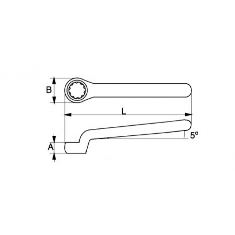 Bahco Clé polygonale coudée isolée 22 mm 2MV-22 Bahco Kobleo Bahco Clé polygonale coudée isolée 22 mm 2MV-22 Bahco Kobleo