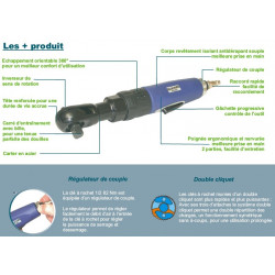 Lacme Clé à rochet pneumatique 1/2 Pro 82Nm Kobleo