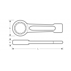 Bahco Clé à fourche à frapper 1-3/8, 205 mm 7444SG-Z-1.3/8 Bahco Kobleo Bahco Clé à fourche à frapper 1-3/8, 205 mm 7444SG-Z-1.3/8 Bahco Kobleo
