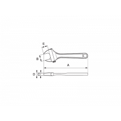 Bahco Clé à molette à écrou latéral avec finition chromée 750 mm 97C Kobleo