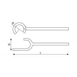Bahco Clé à ergot pour valve antidéflagrante cuivre béryllium 490 mm NSB203 Bahco Kobleo Bahco Clé à ergot pour valve antidéflagrante cuivre béryllium 490 mm NSB203 Bahco Kobleo