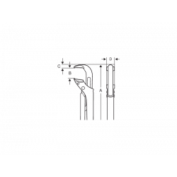 Bahco Clé serre-tube modèle suédois à 90° avec manille ouverture 33 mm TAH14 Bahco Kobleo