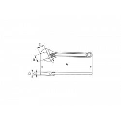 Bahco Clé à molette avec mousqueton 155 mm TAH8070 Bahco Kobleo Bahco Clé à molette avec mousqueton 155 mm TAH8070 Bahco Kobleo