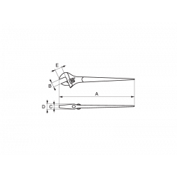 Bahco Clé à molette à embout fuselé avec pièce de sécurité 41 mm TAH84-PODGE Kobleo