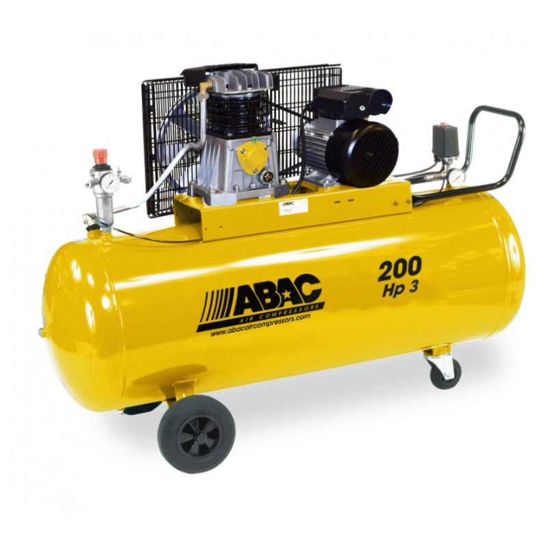 ABAC Compresseur à pistons lubrifié 200L 10 bar 3CV 176 m3/h B26B/200 CM3 B Kobleo