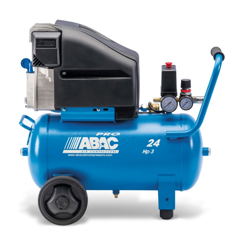 ABAC Compresseur à piston lubrifié 24L 10bar 3CV 186 m3/h PRO POLE POSITION Kobleo