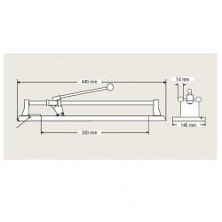 Fartools Coupe carrelage manuel coupe maxi 12 mm TCM 300C Kobleo