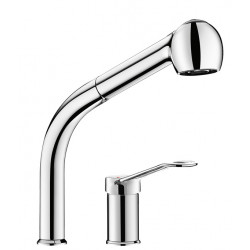 Delabie Combiné mitigeur mécanique colonne douchette extractible H200mm laiton Kobleo