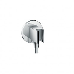 Hansgrohe Coude de raccordement mural S avec support de douche chromé FixFit Kobleo