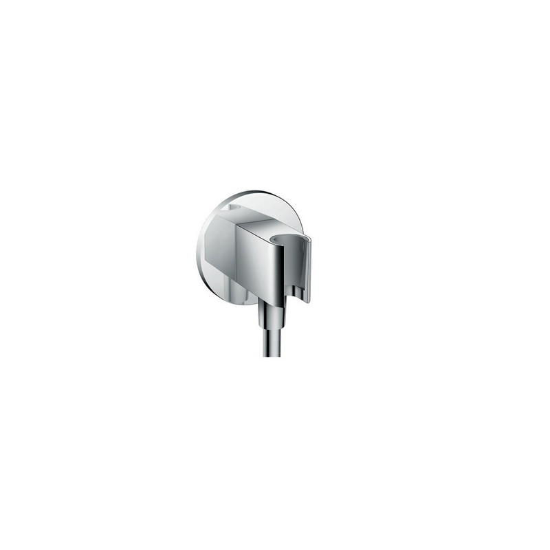 Hansgrohe Coude de raccordement mural S avec support de douche chromé FixFit Kobleo