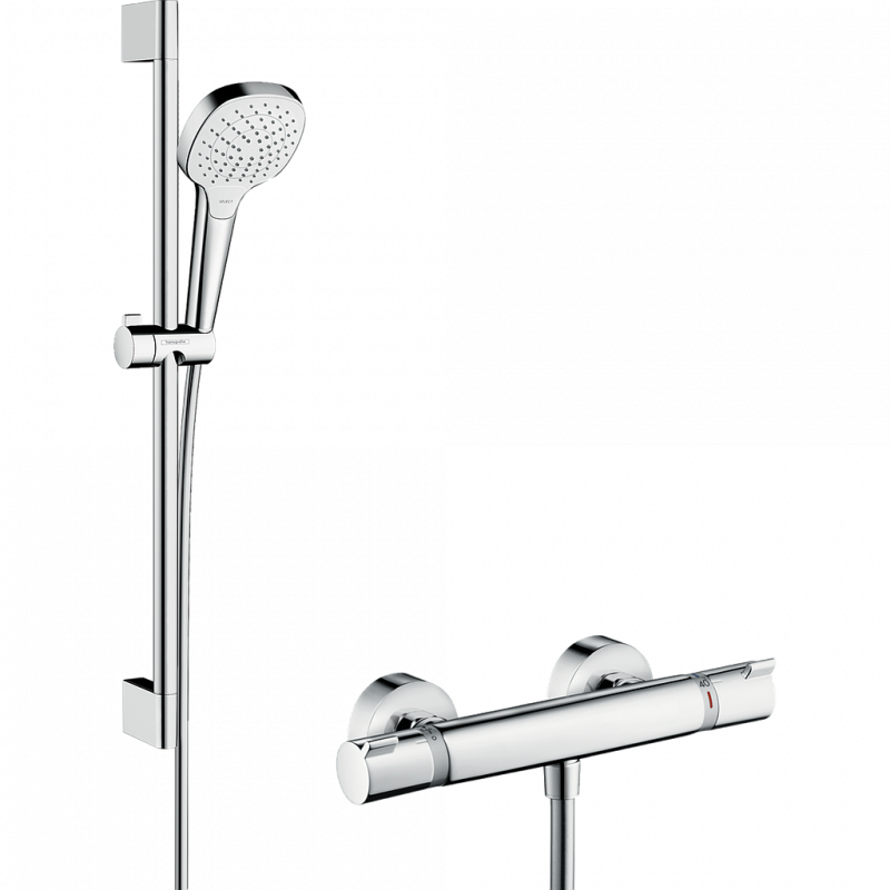 Hansgrohe Combi douche Croma Select E Vario/Ecostat Comfort avec barre 65 cm bla Kobleo