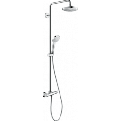Hansgrohe Colonne douche Croma Select E 180 2 jets mitigeur thermostatique blanc Kobleo