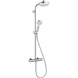Hansgrohe Colonne douche Crometta 1 jet EcoSmart mitigeur thermostatique blanc/c Kobleo