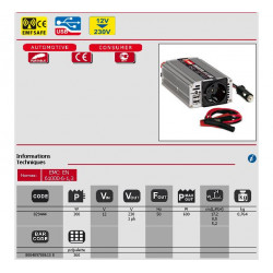 Telwin Convertisseur à inverseur 12 V 600W CONVERTER 310 USB Kobleo Telwin Convertisseur à inverseur 12 V 600W CONVERTER 310 USB Kobleo