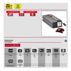 Telwin Convertisseur à inverseur 12V 2000W CONVERTER 1000 Telwin Kobleo